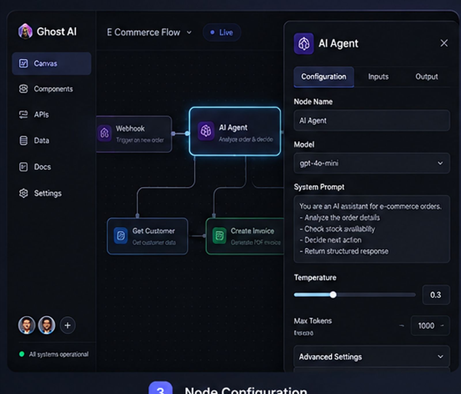 Supplied product visual · node configuration
